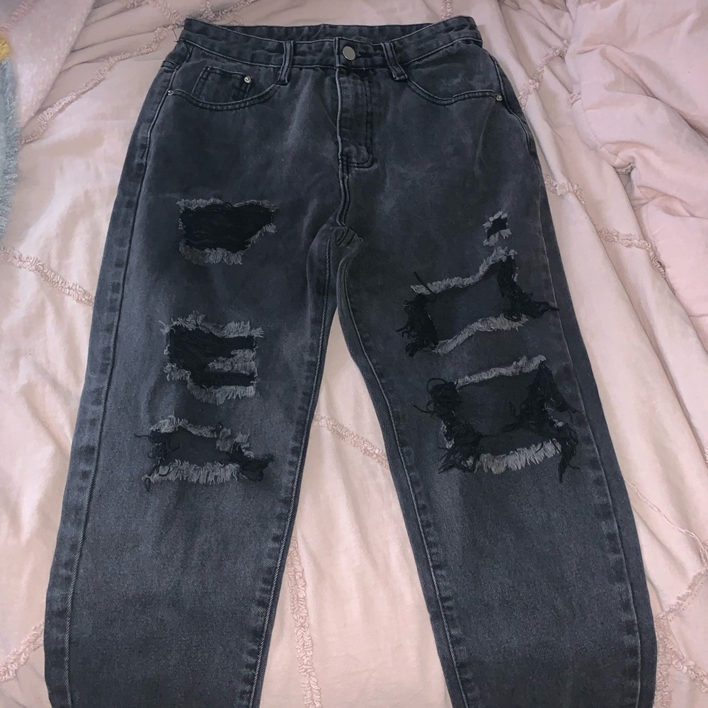 Faded Black Baggy Jeans